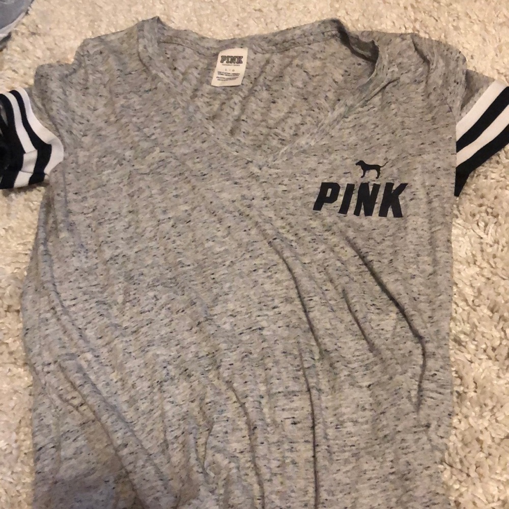 pink short sleeve shirt